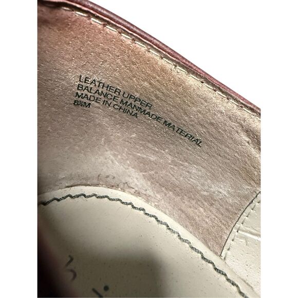 SOLD🚫 Hinge Women’s 8.5 Highland Oxford Pump Burgundy Leather Cap Toe - Picture 9 of 10